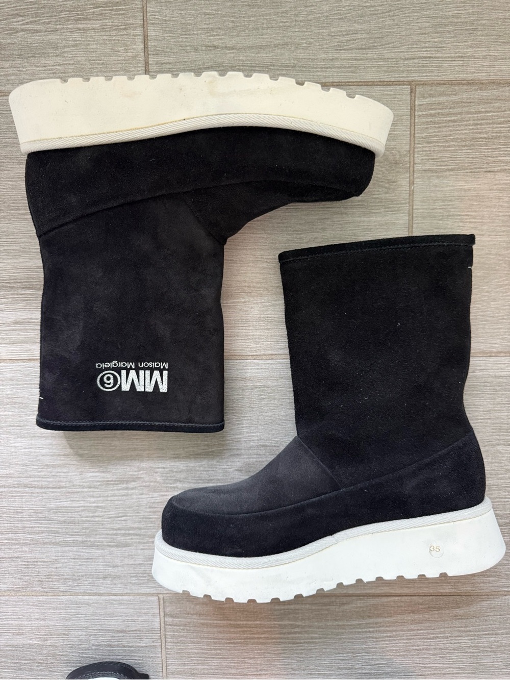 MM6 Maison Margiela Suede Platform Boots 35
